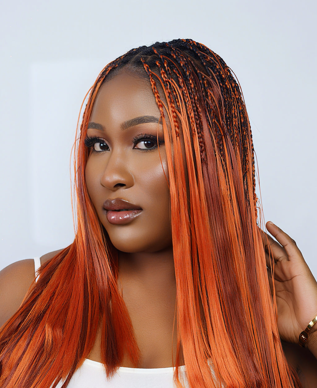 Silky bone straight braiding hair 22"