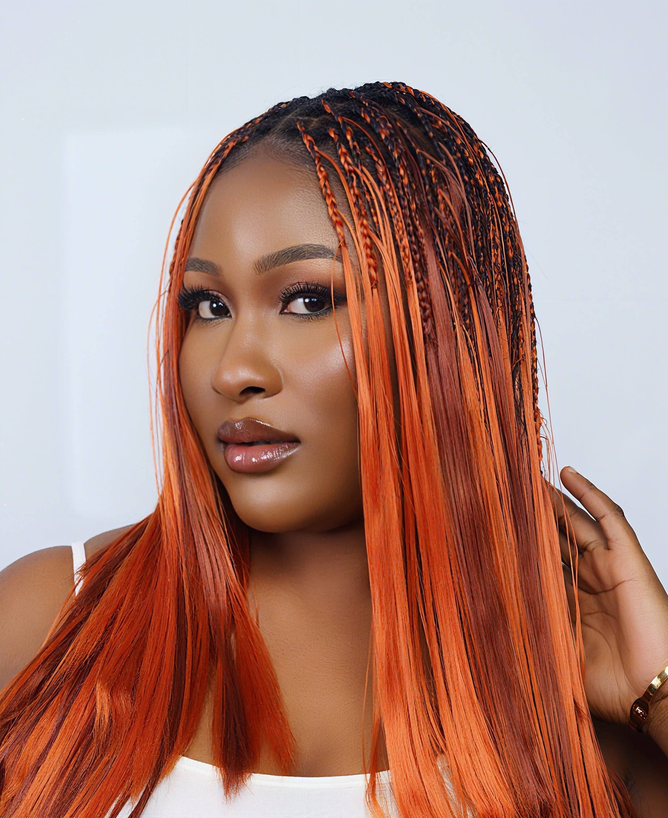 Silky bone straight braiding hair 22"