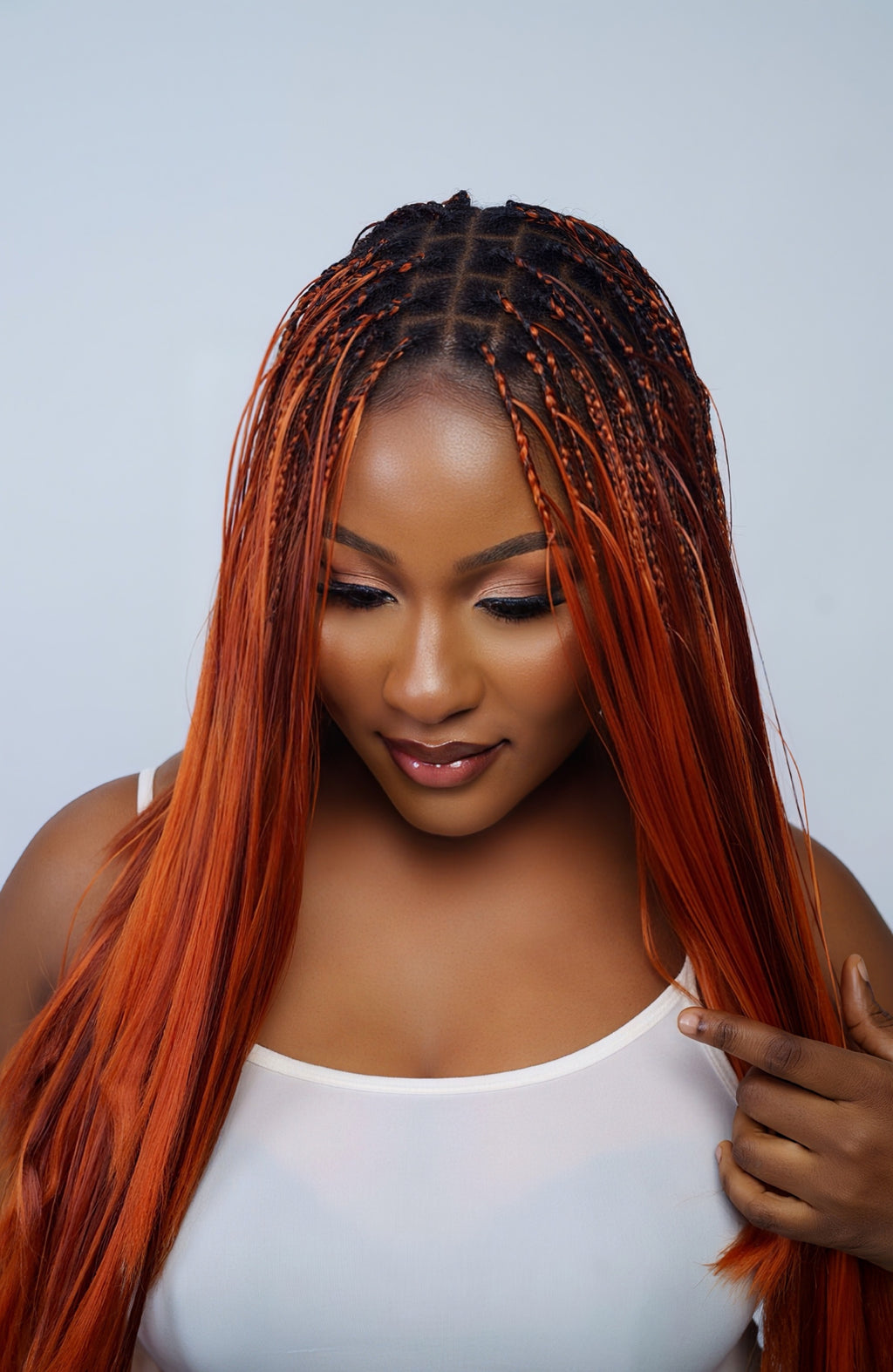 Silky bone straight braiding hair 22"